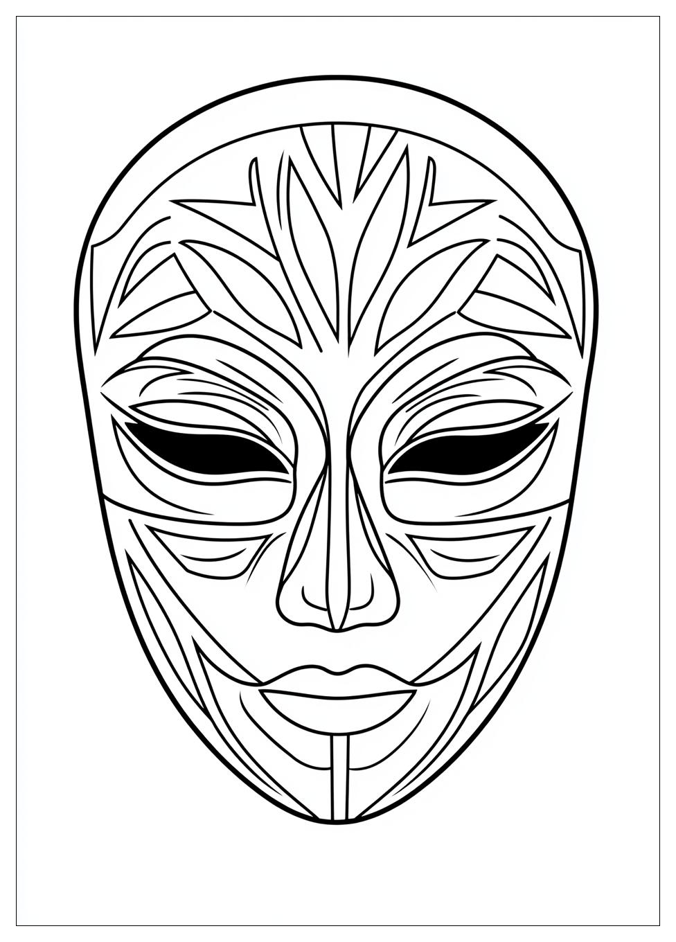 Mask Coloring Pages-5