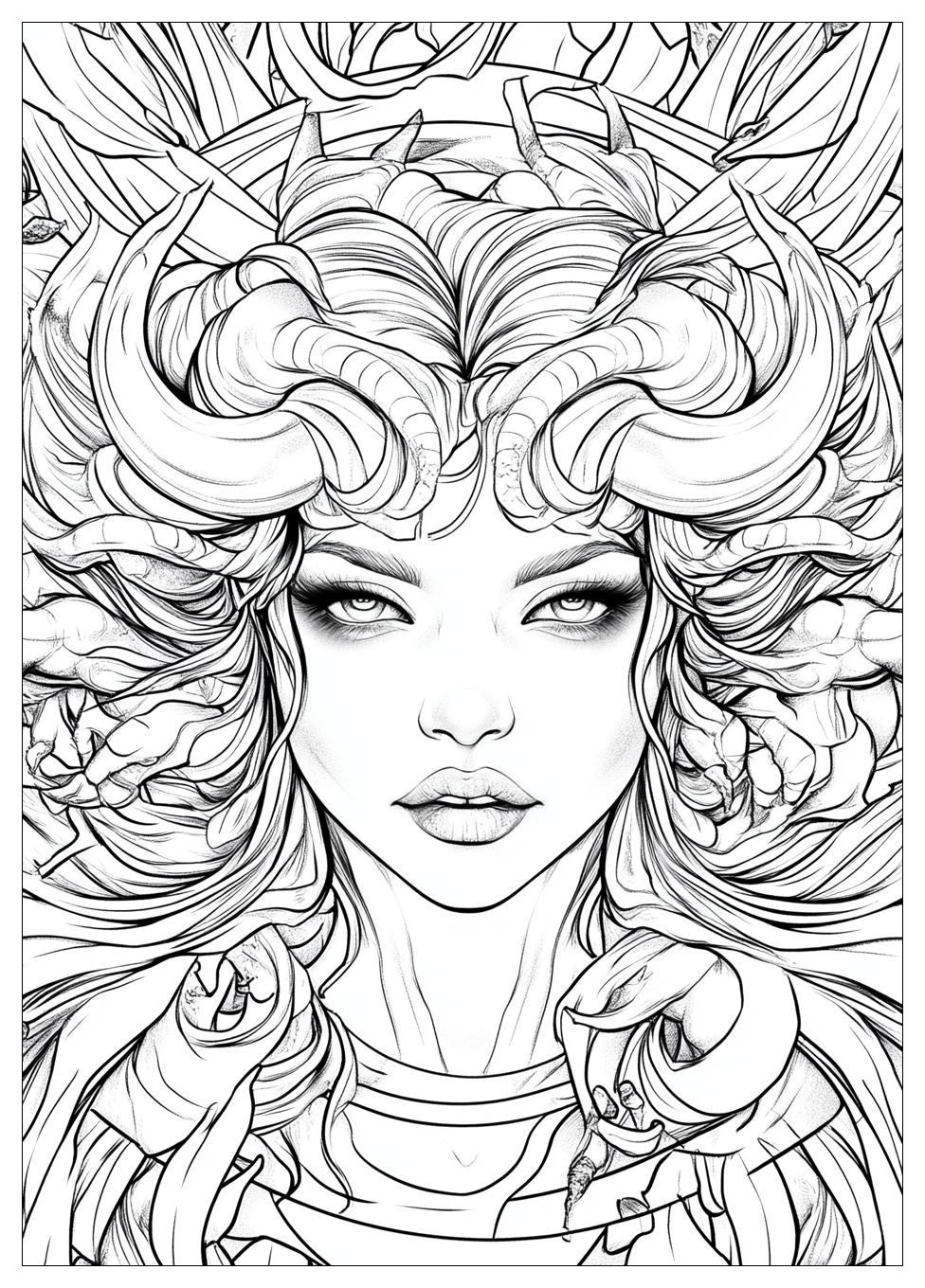 Medusa Coloring Pages-16