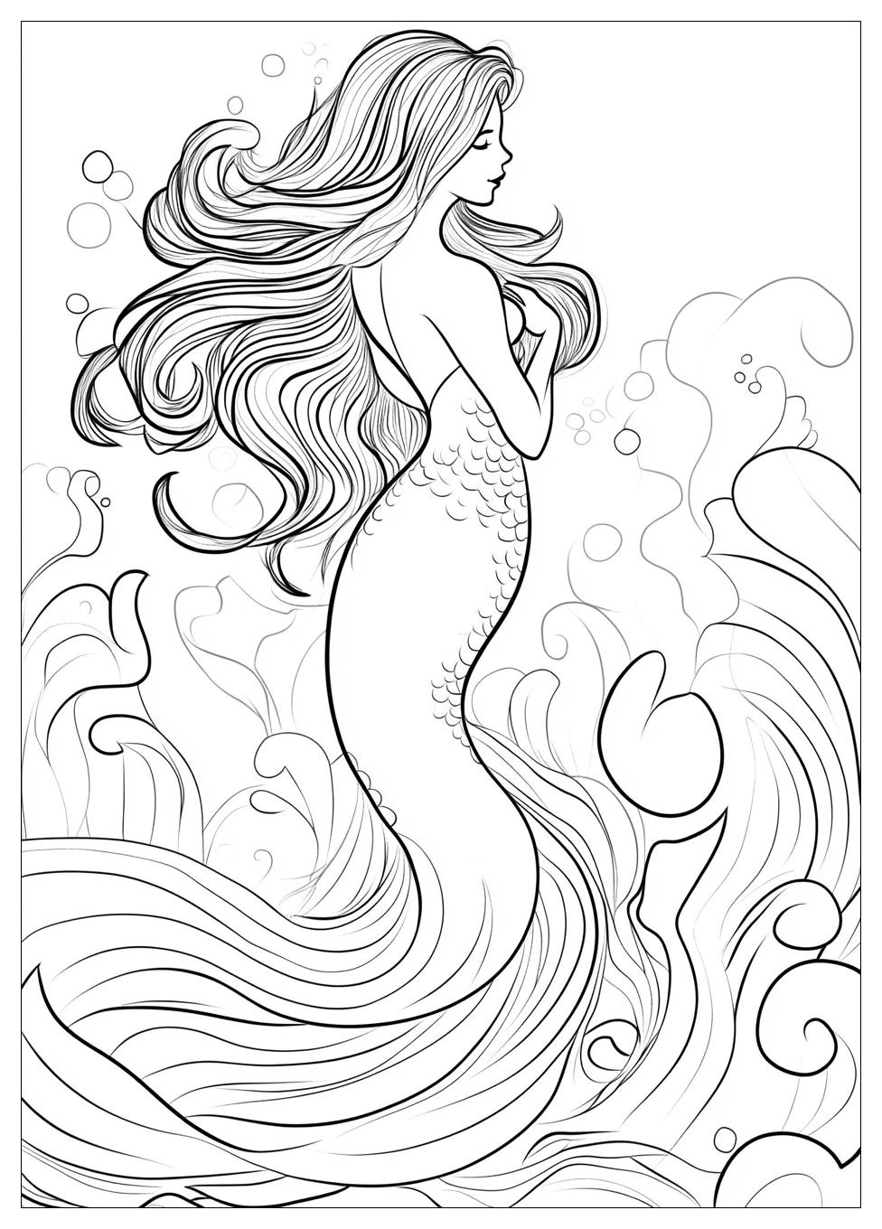 Mermaid Coloring Pages-1