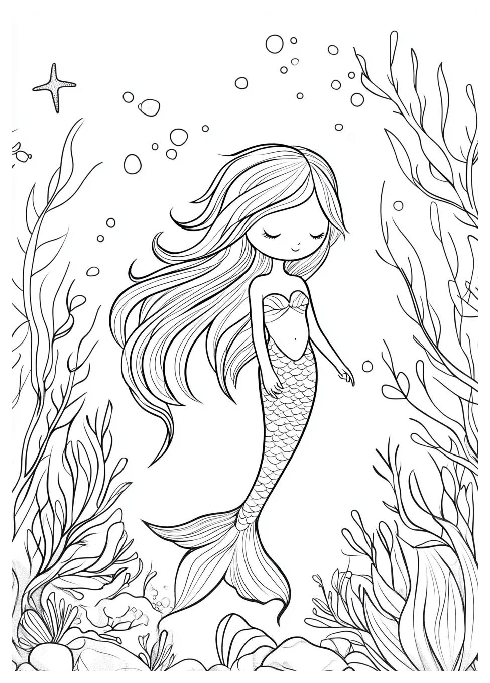 Mermaid Coloring Pages-12