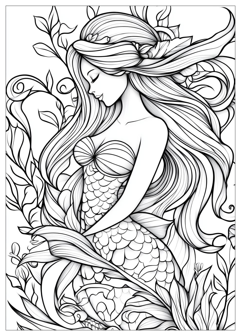 Mermaid Coloring Pages-14