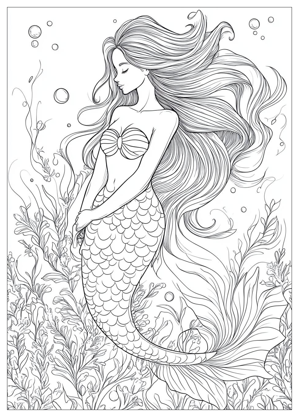 Mermaid Coloring Pages-16