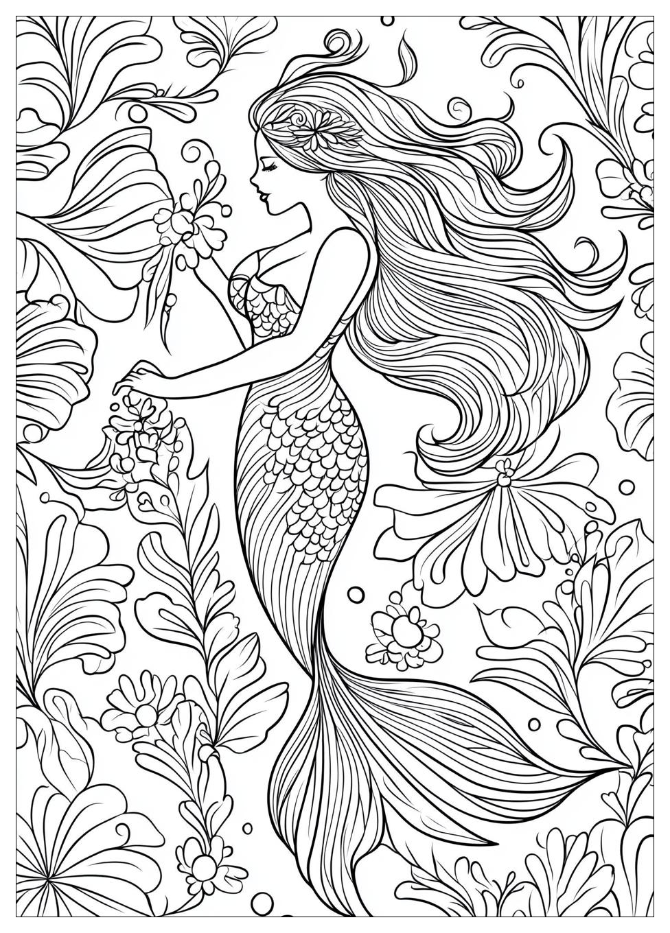 Mermaid Coloring Pages-18