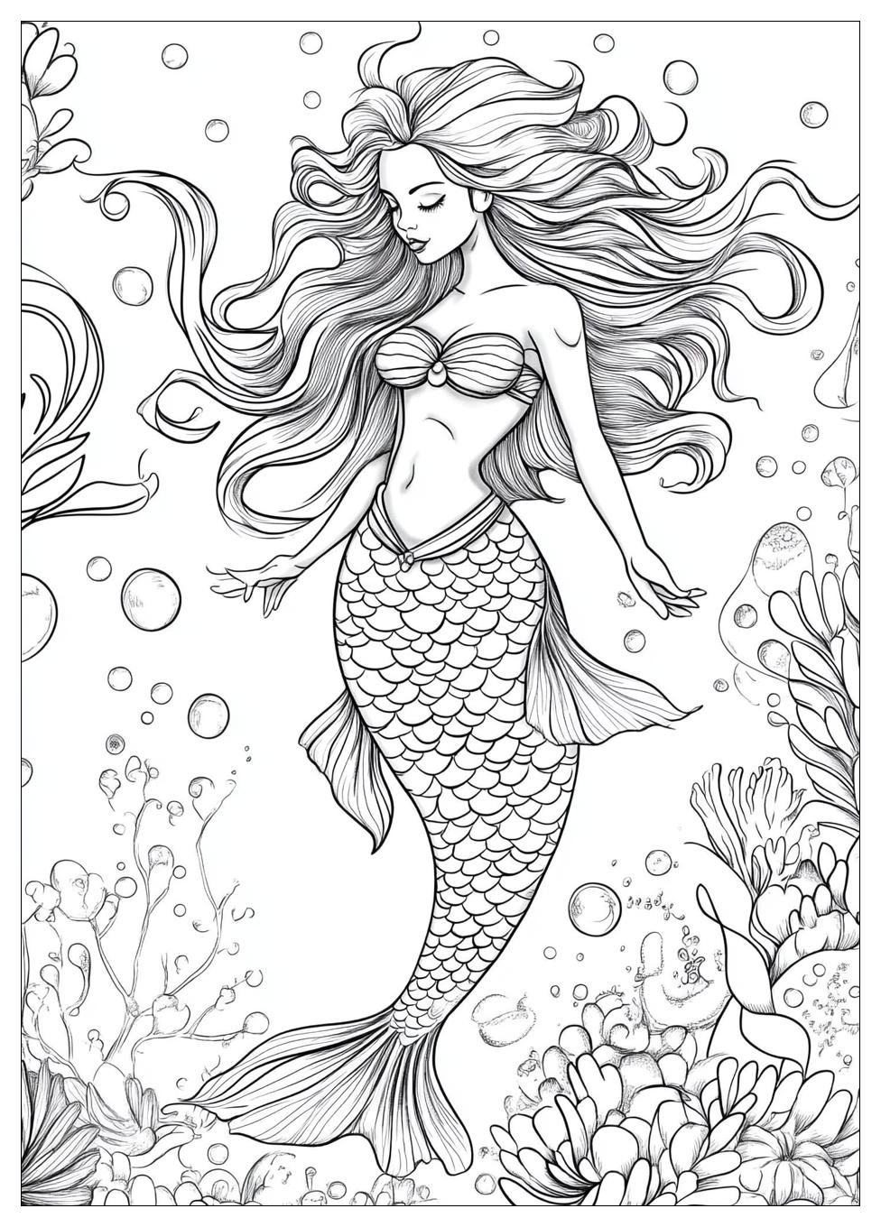 Mermaid Coloring Pages-19