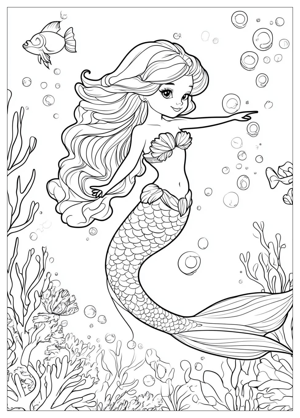 Mermaid Coloring Pages-2