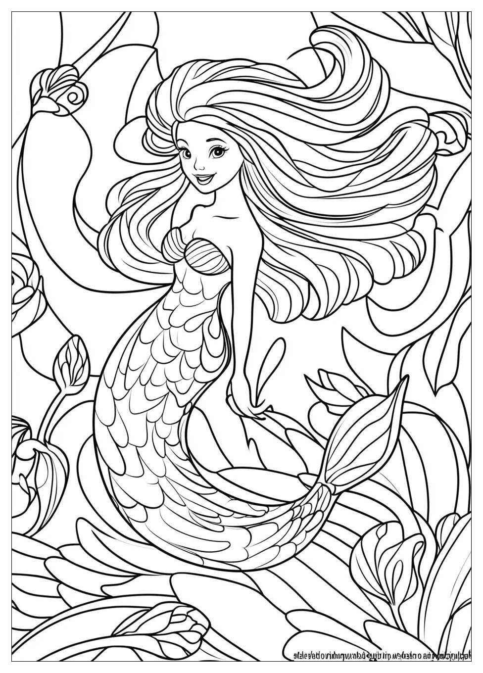 Mermaid Coloring Pages-9