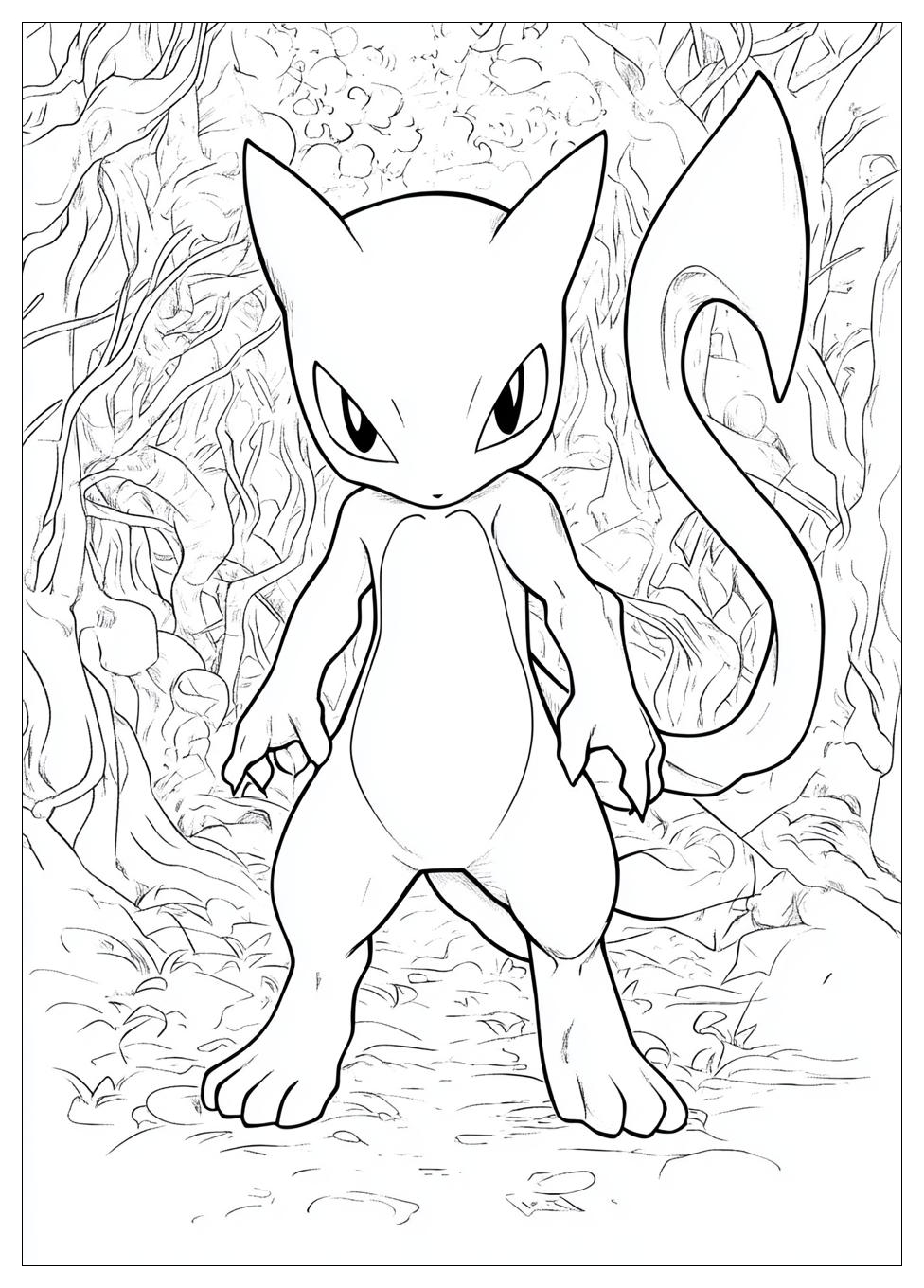 Mewtwo Coloring Pages-3