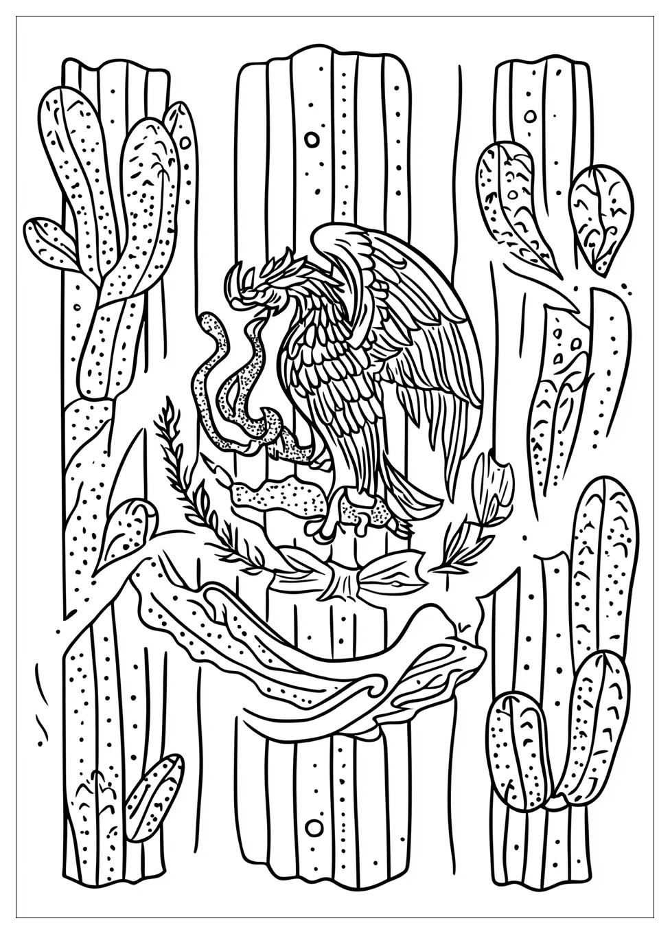 Mexico Flag Coloring Pages-10