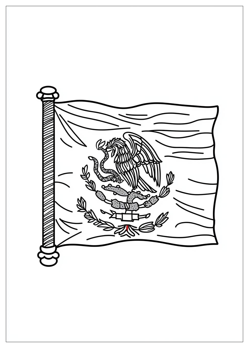 Mexico Flag Coloring Pages-11