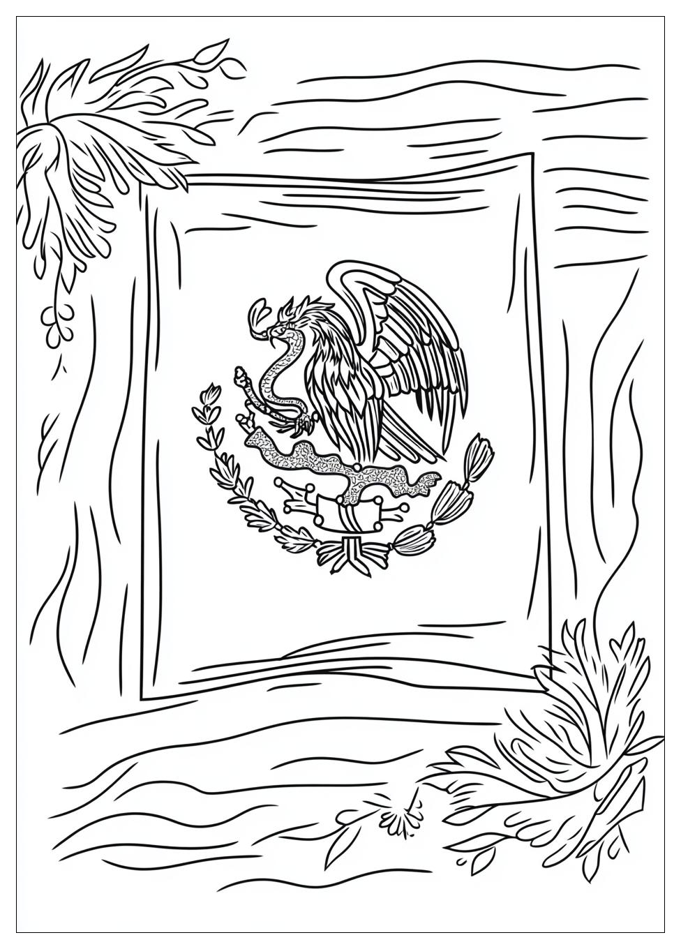 Mexico Flag Coloring Pages-12