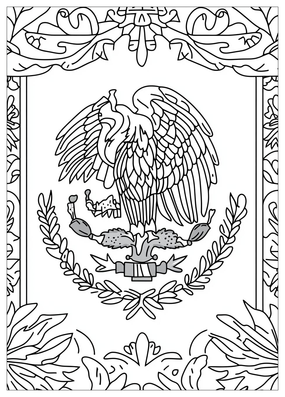 Mexico Flag Coloring Pages-14