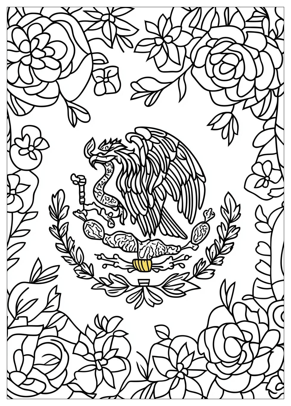 Mexico Flag Coloring Pages-15