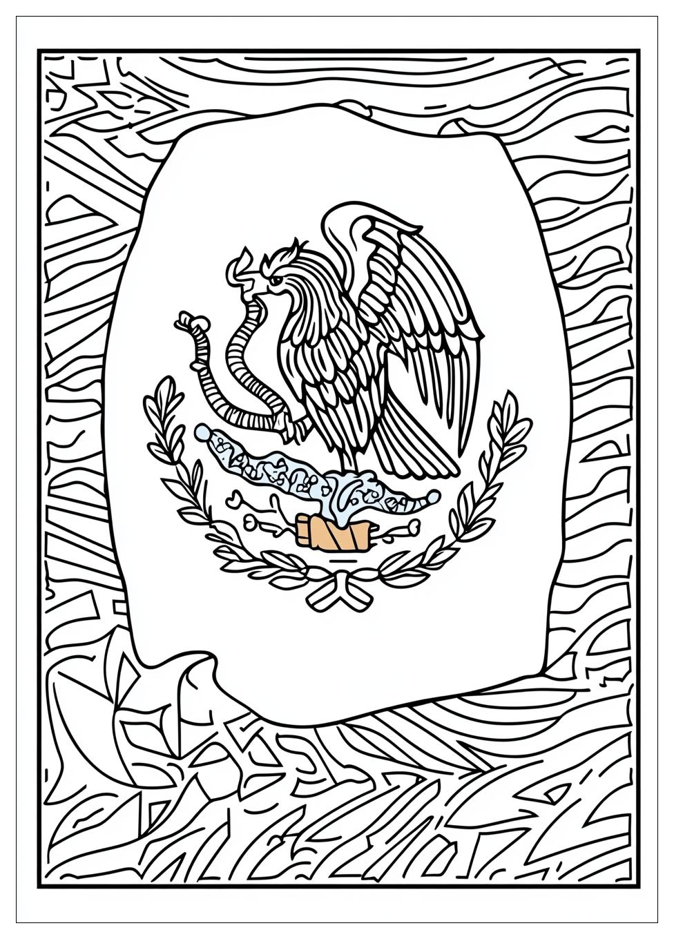 Mexico Flag Coloring Pages-16