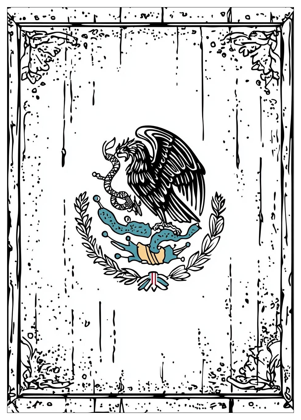 Mexico Flag Coloring Pages-17