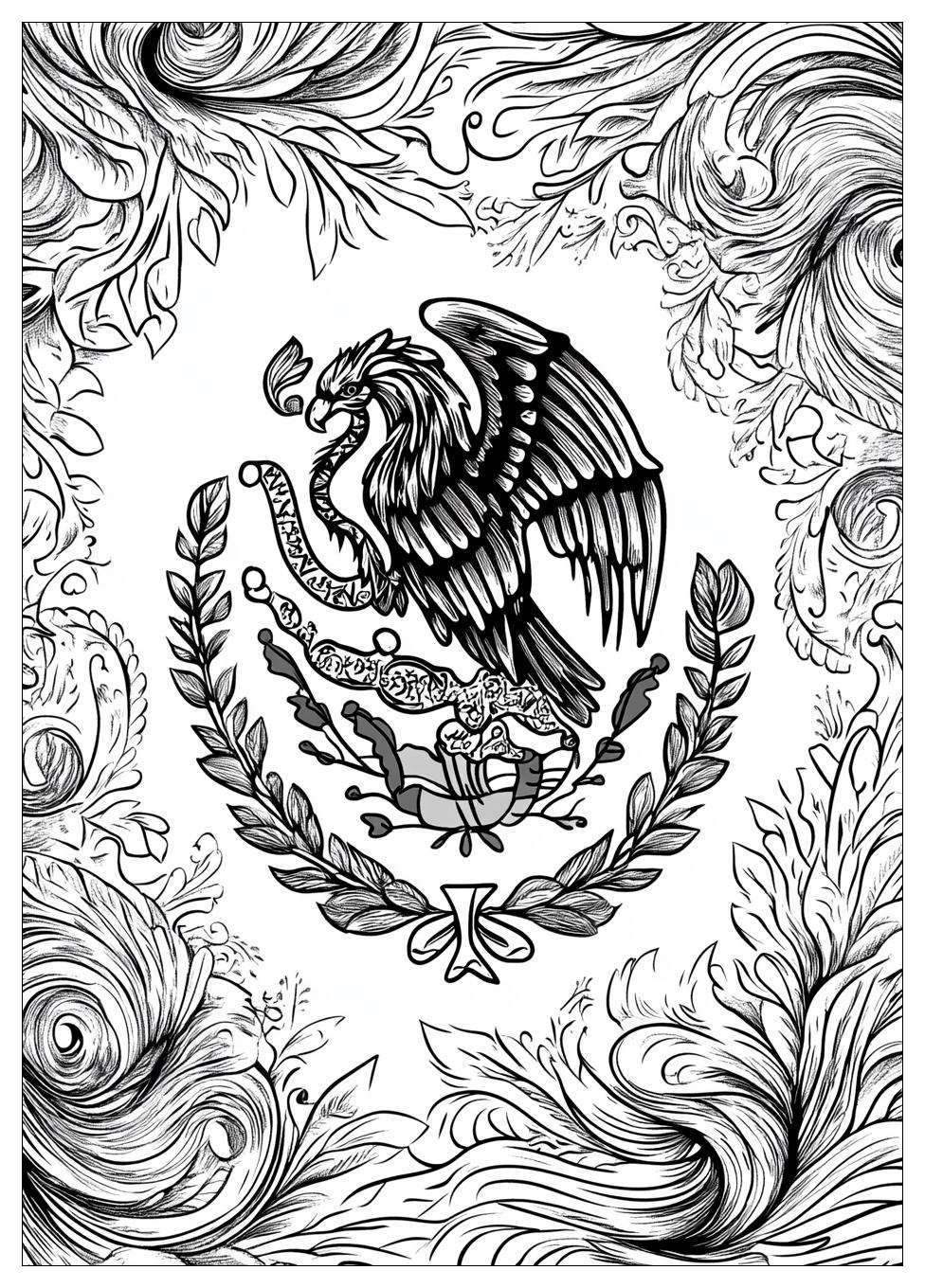 Mexico Flag Coloring Pages-18