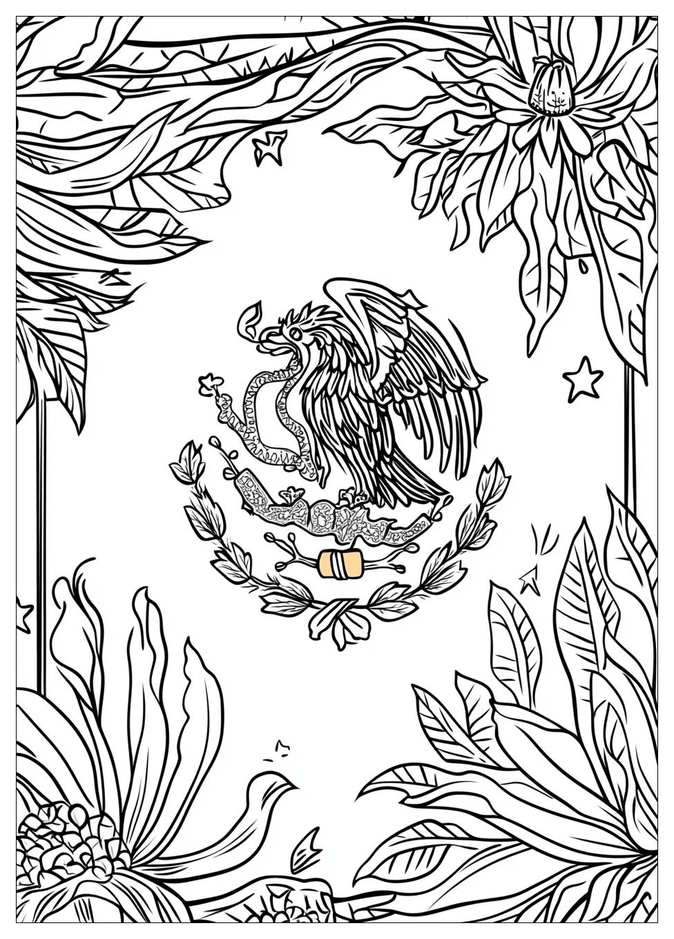 Mexico Flag Coloring Pages-19