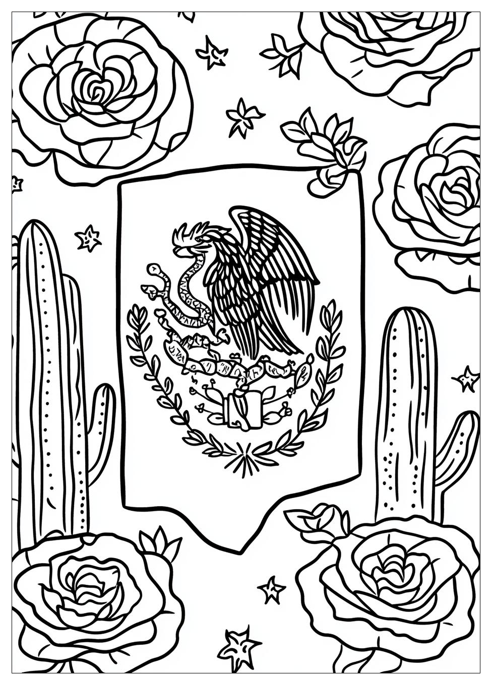 Mexico Flag Coloring Pages-4