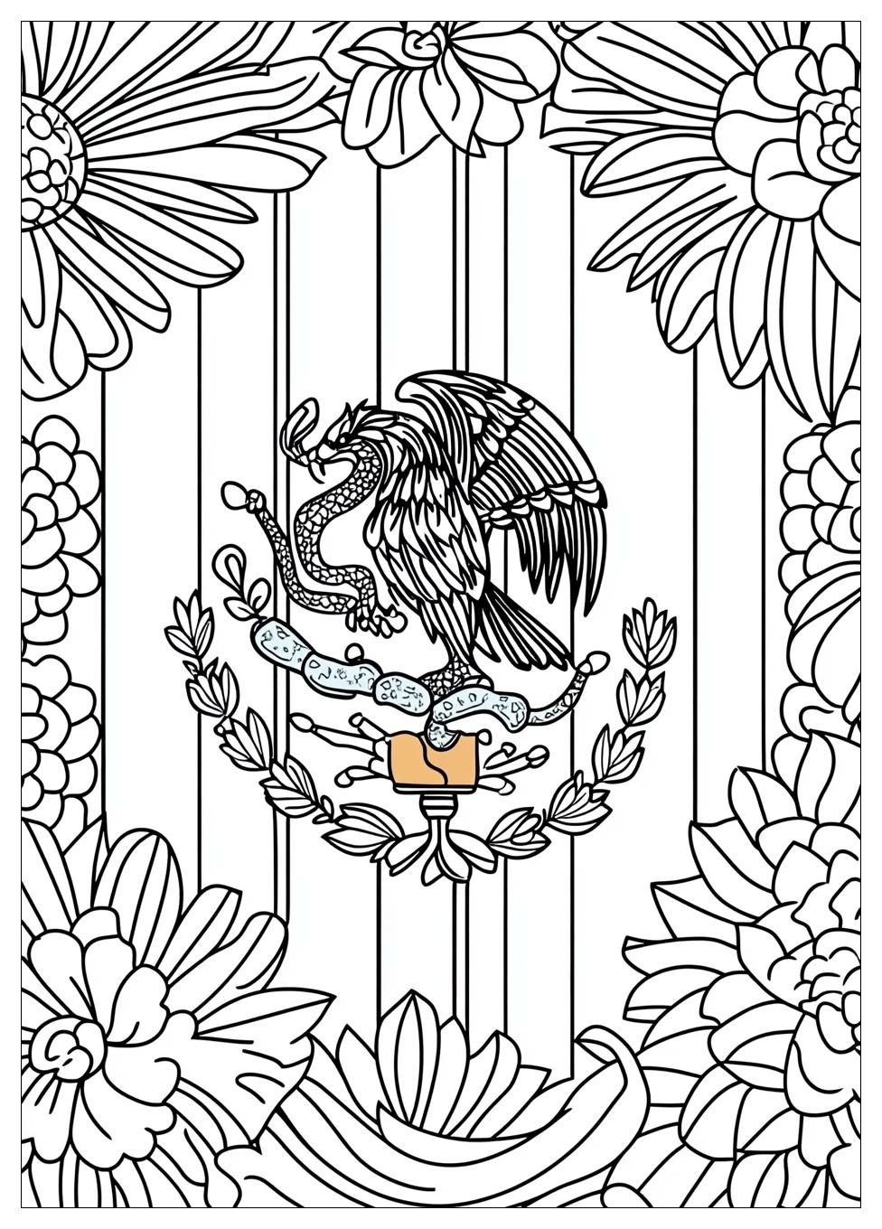 Mexico Flag Coloring Pages-5