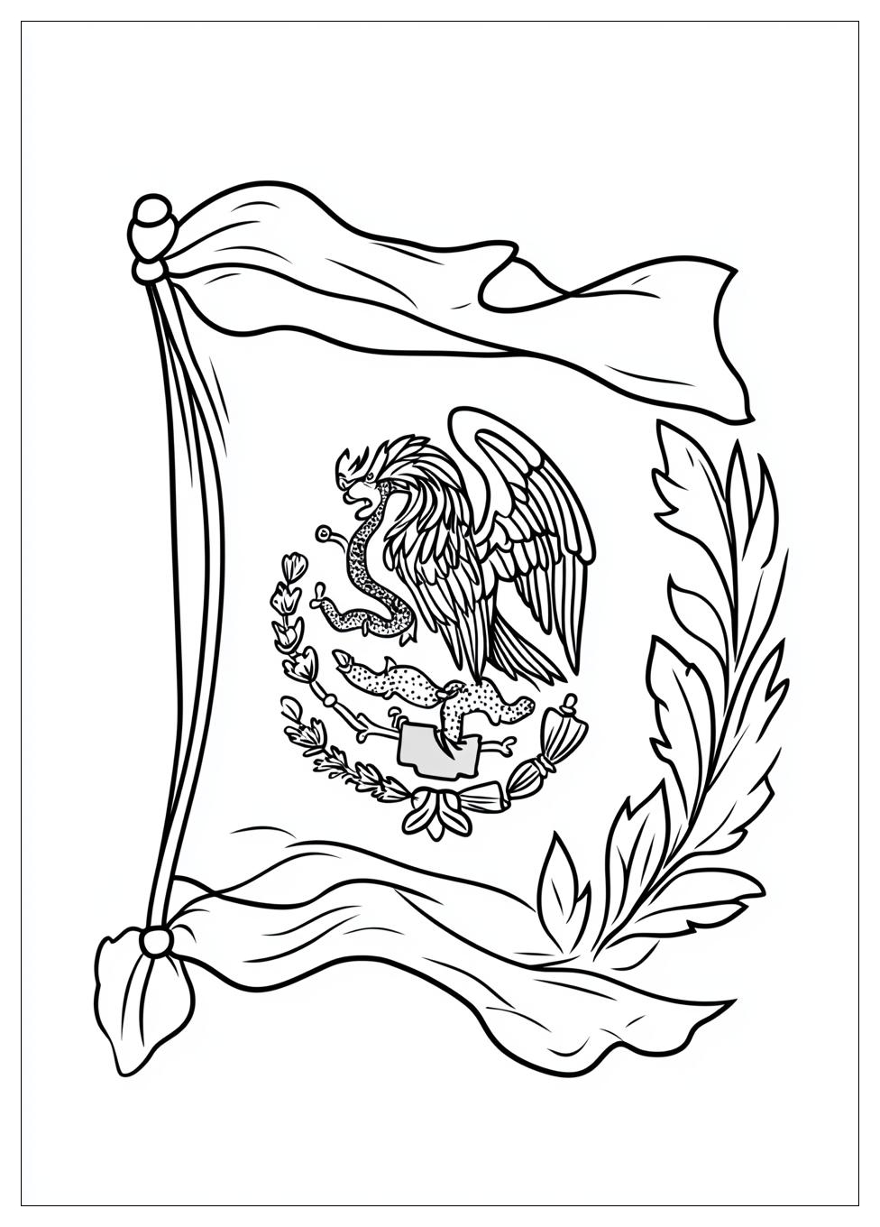 Mexico Flag Coloring Pages-6