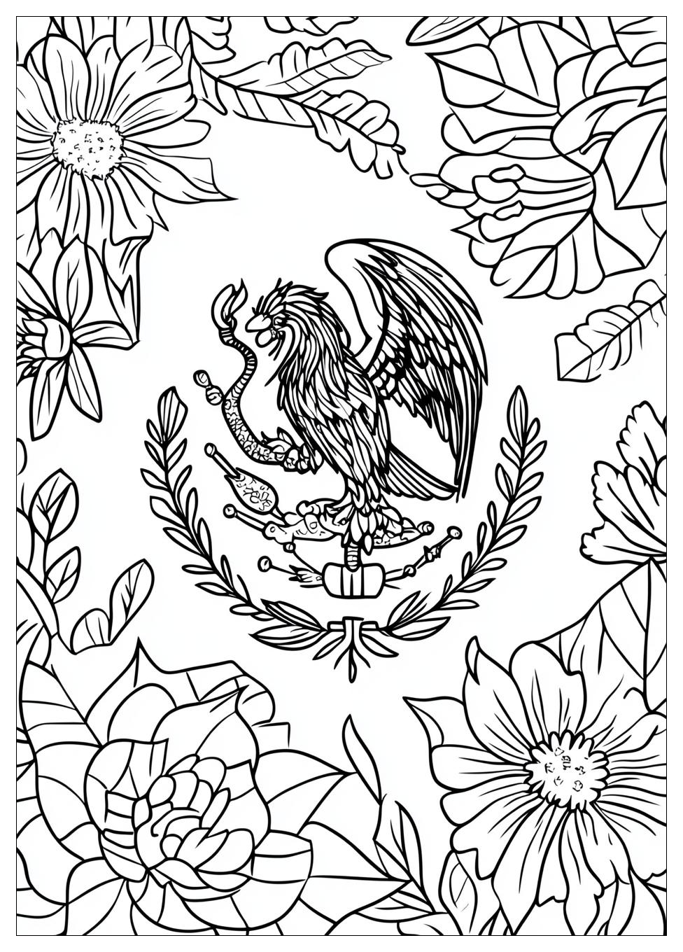 Mexico Flag Coloring Pages-8