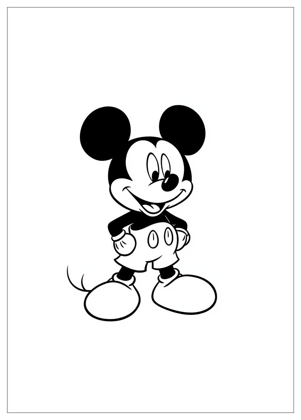 Free Printable Mickey Mouse Coloring Pages 6 Mickey Mouse Coloring Pages-6