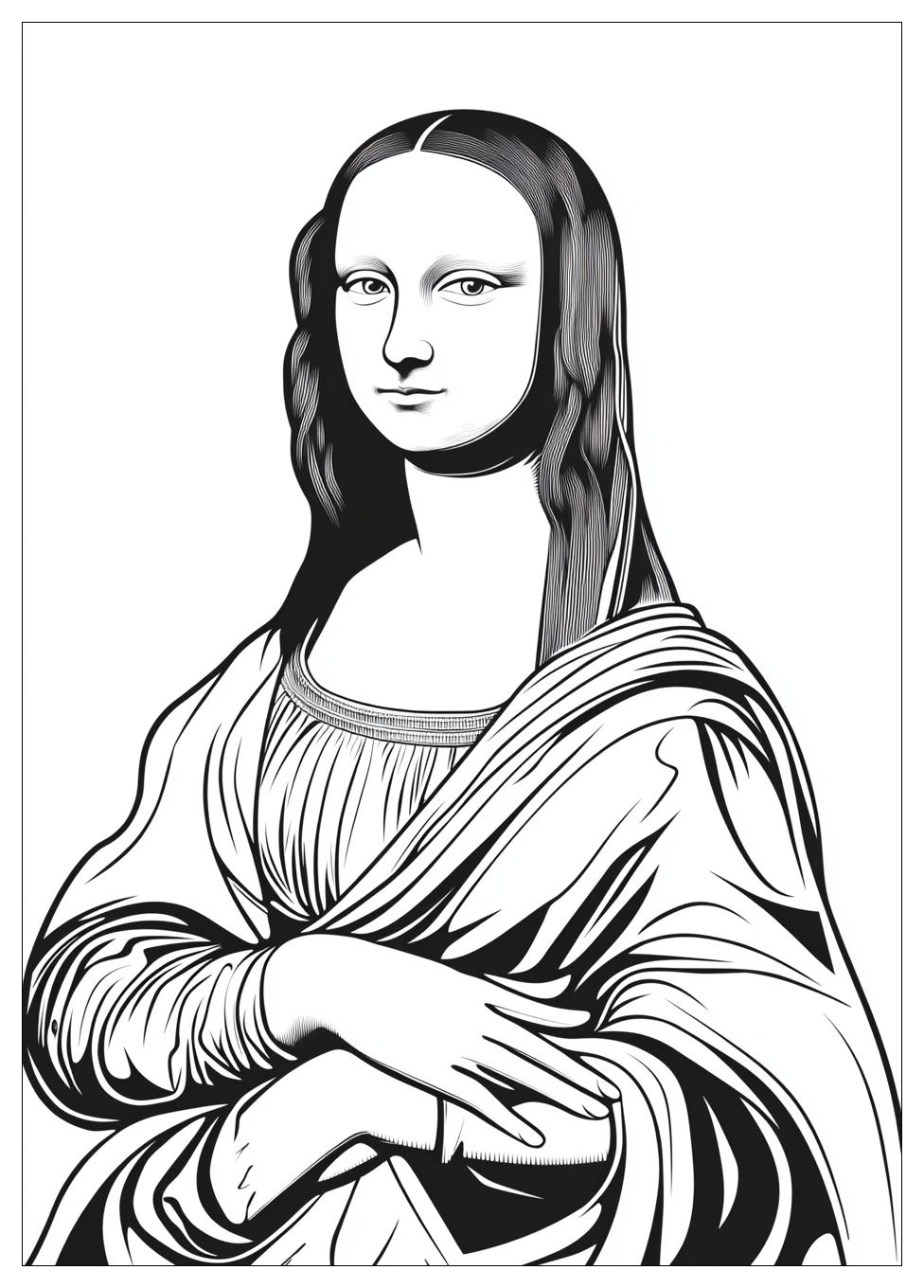 Mona Lisa Coloring Pages-1