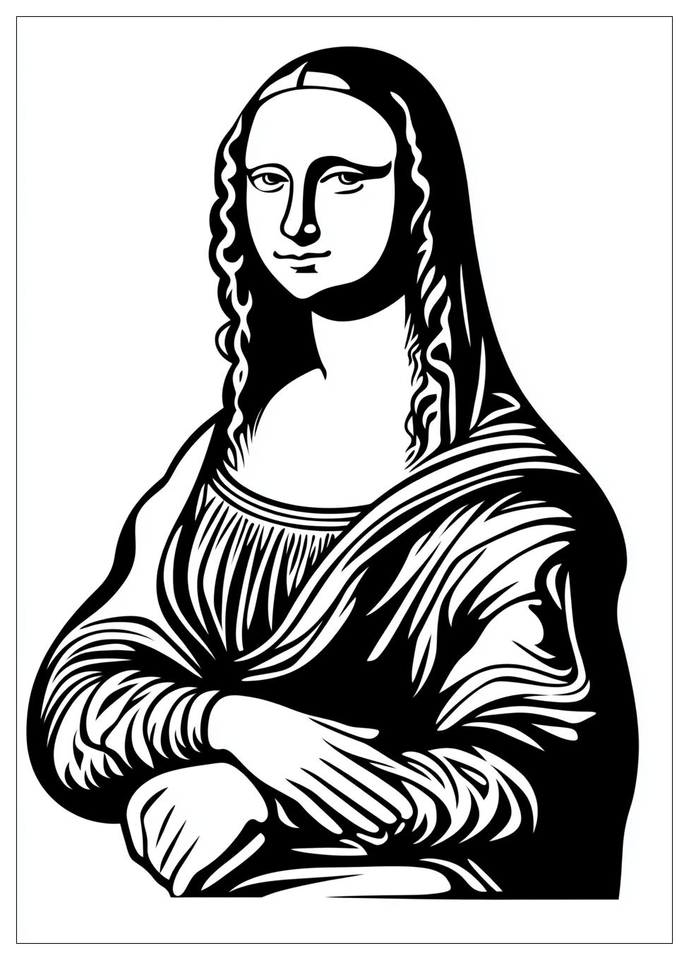 Mona Lisa Coloring Pages-10