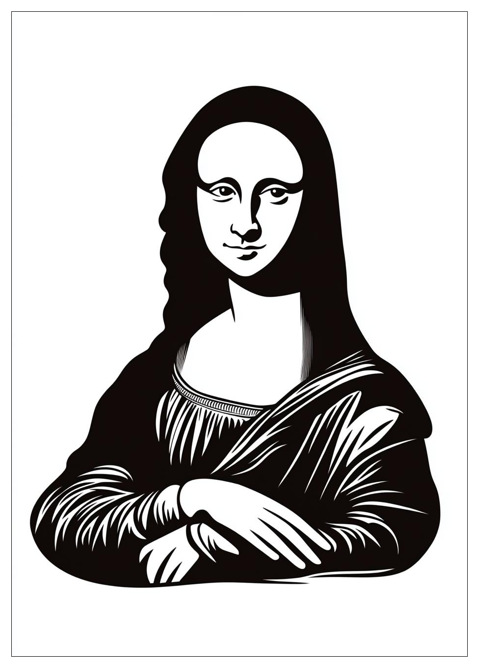 Mona Lisa Coloring Pages-11