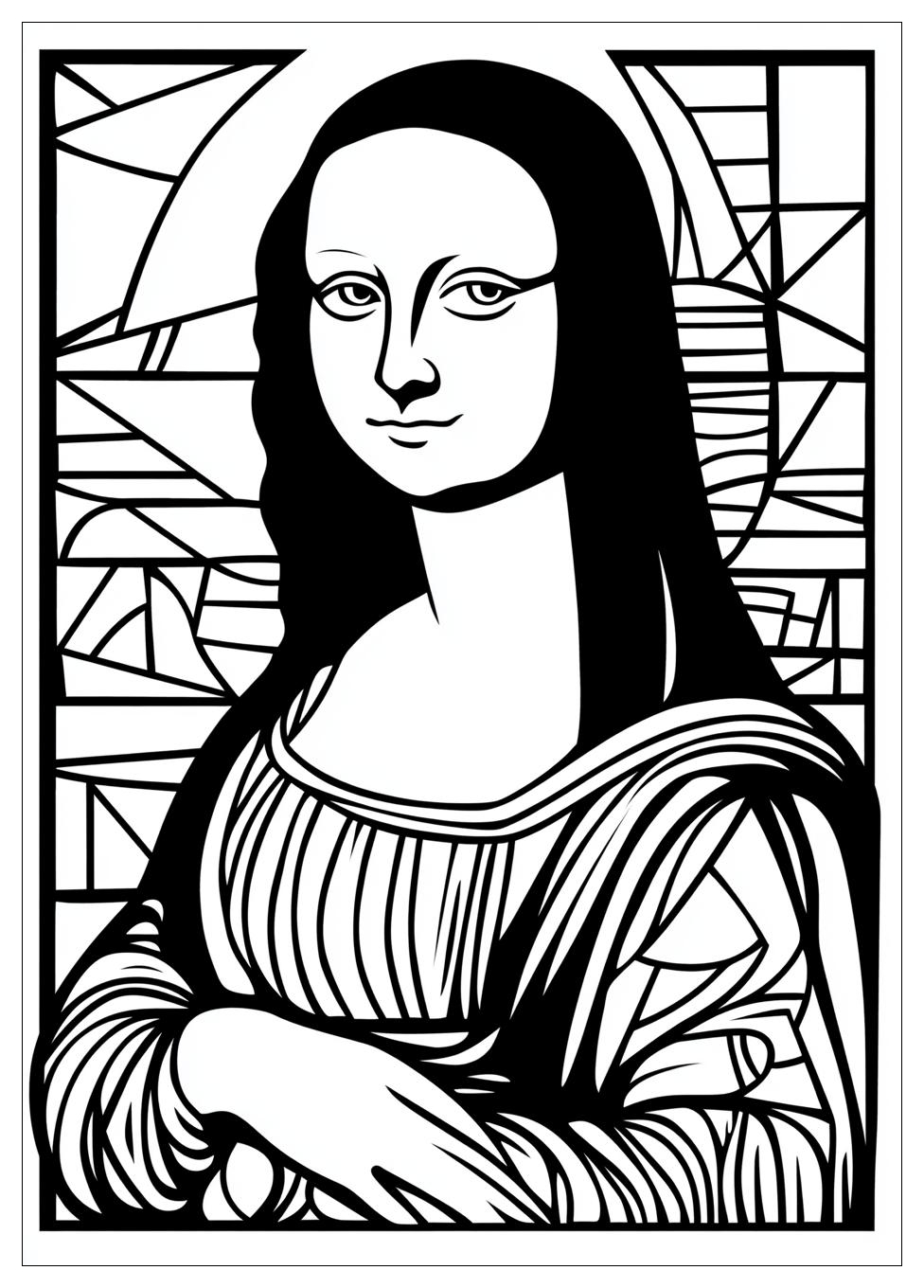 Mona Lisa Coloring Pages-7
