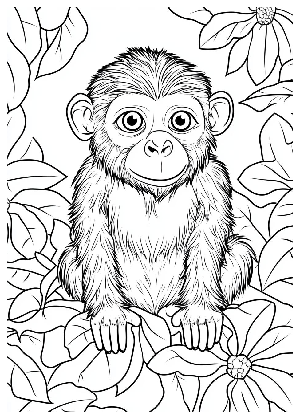 Monkey Coloring Pages-10