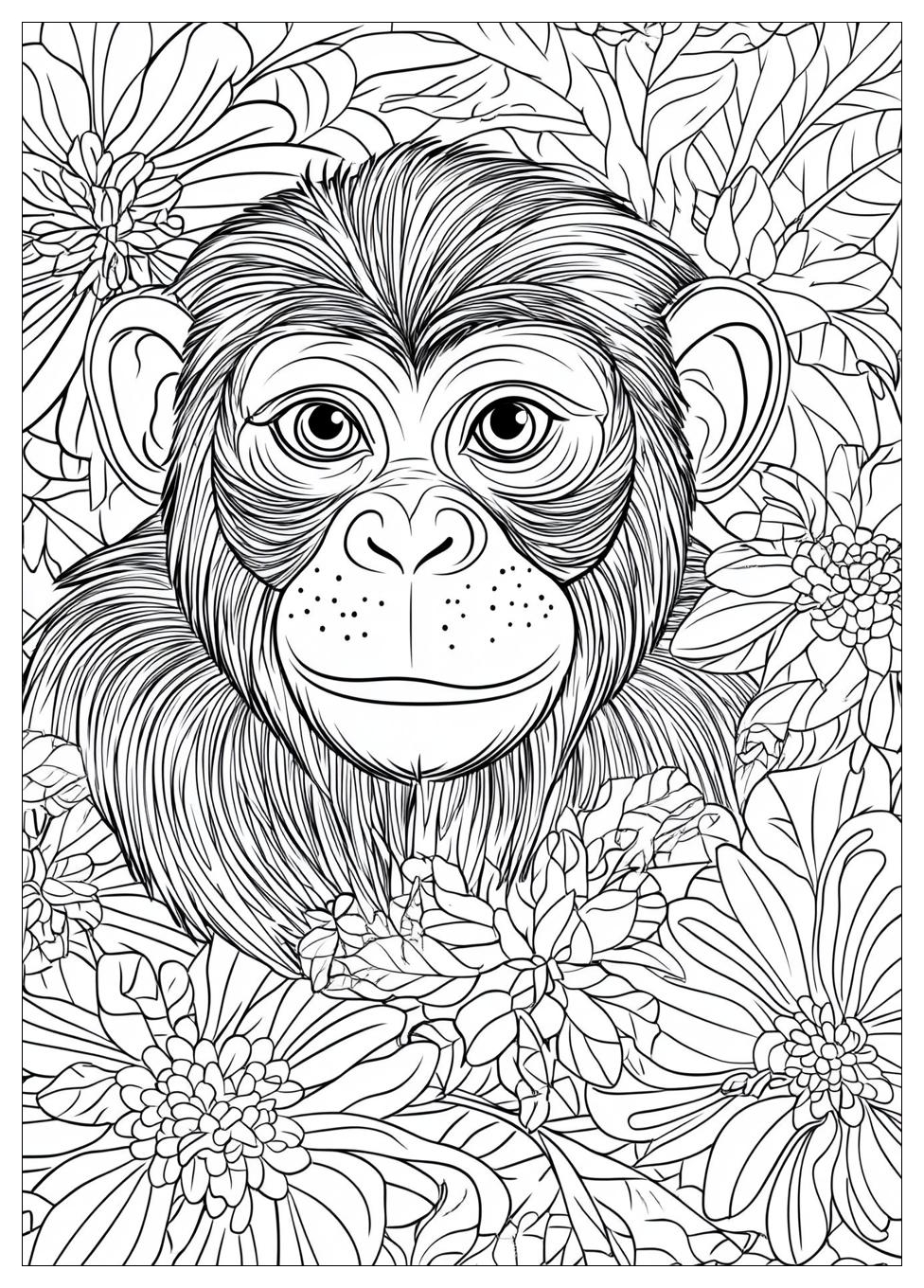 Monkey Coloring Pages-14