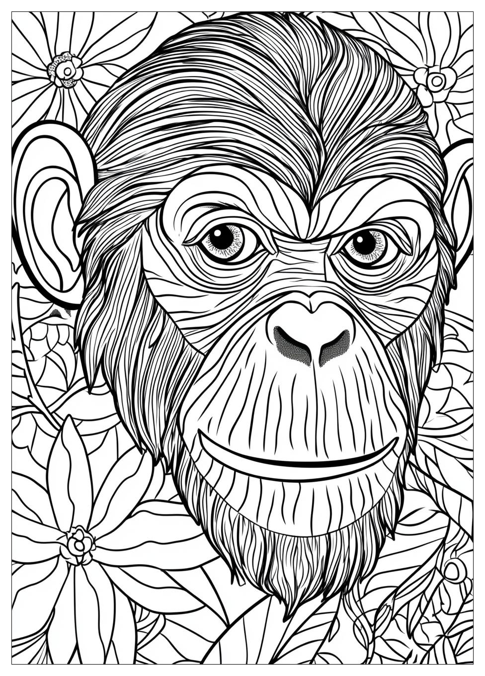 Monkey Coloring Pages-16