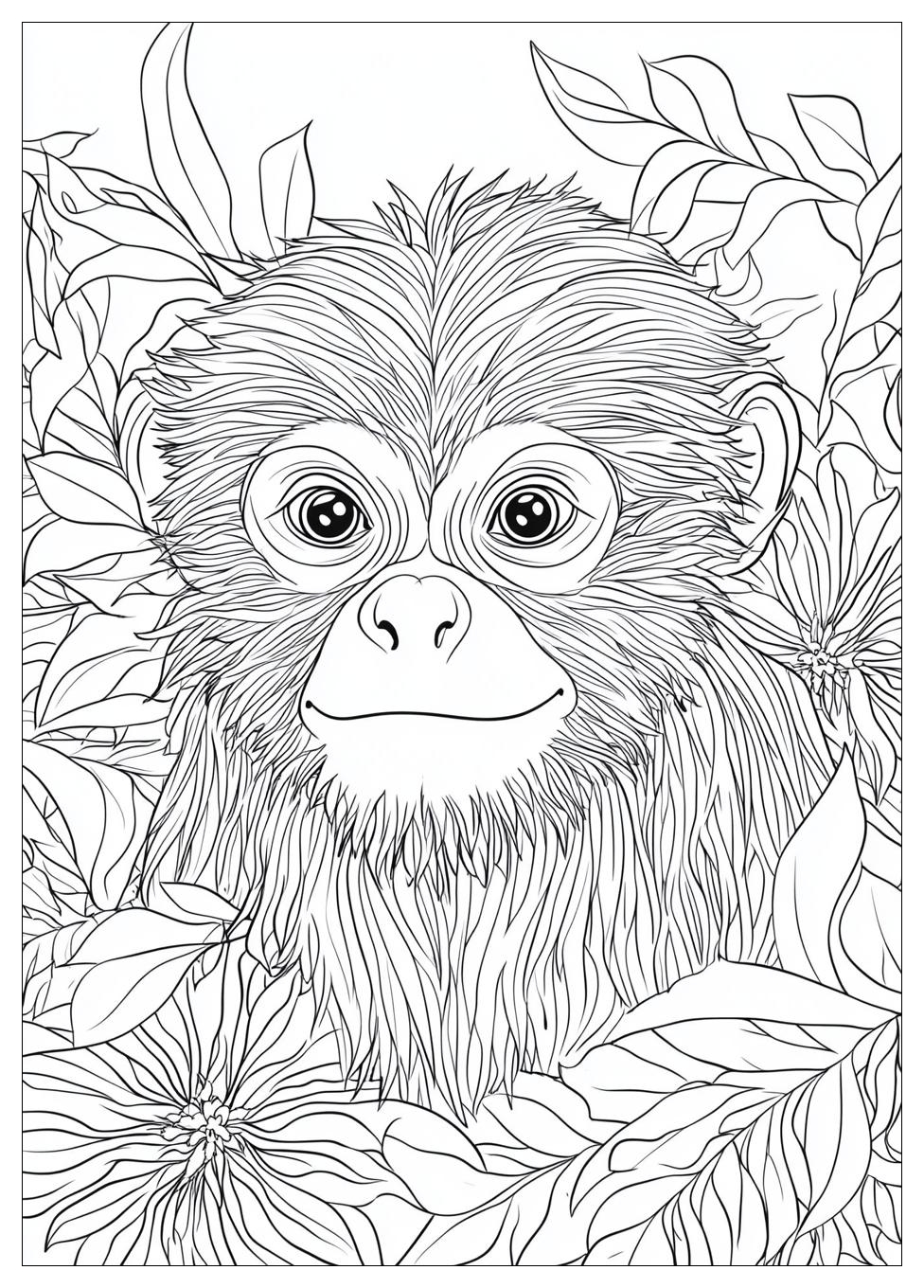 Monkey Coloring Pages-18