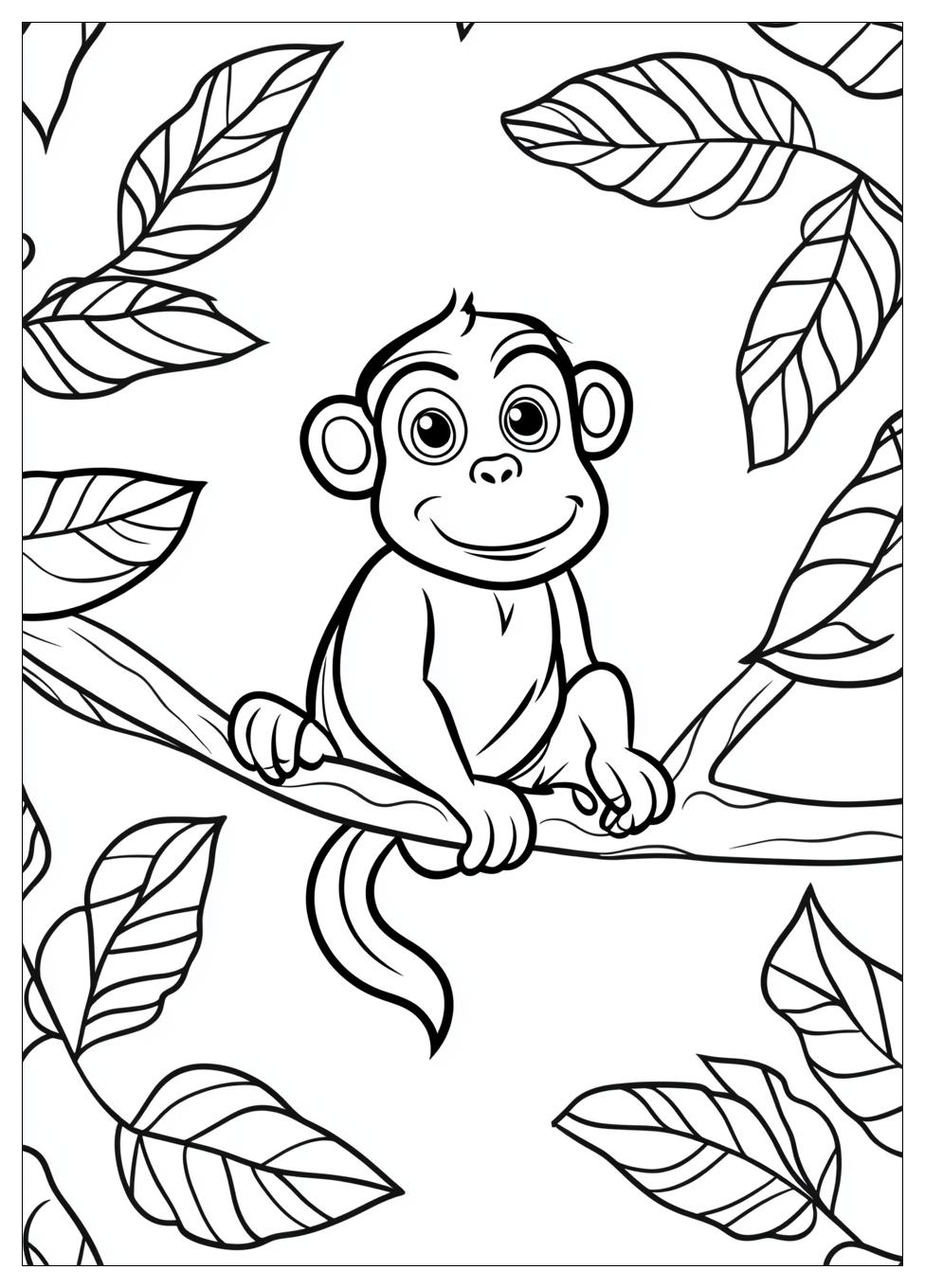 Monkey Coloring Pages-2