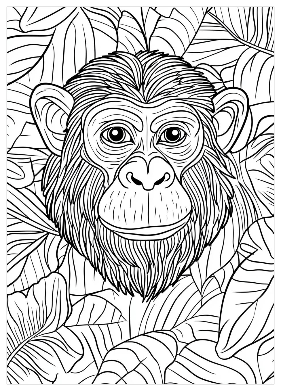 Monkey Coloring Pages-20