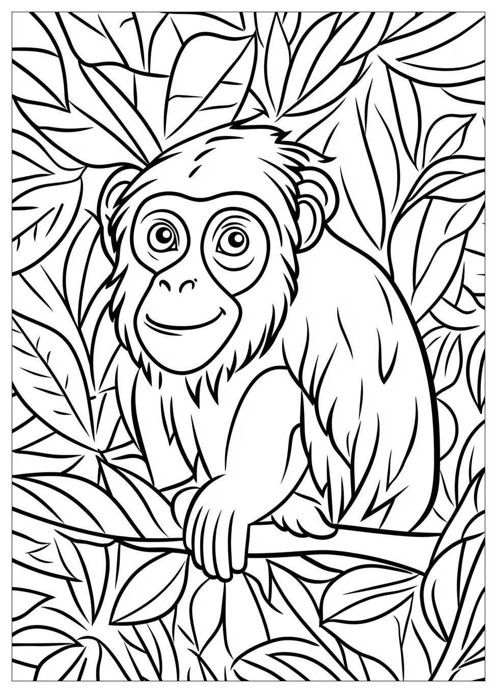 Monkey Coloring Pages-4