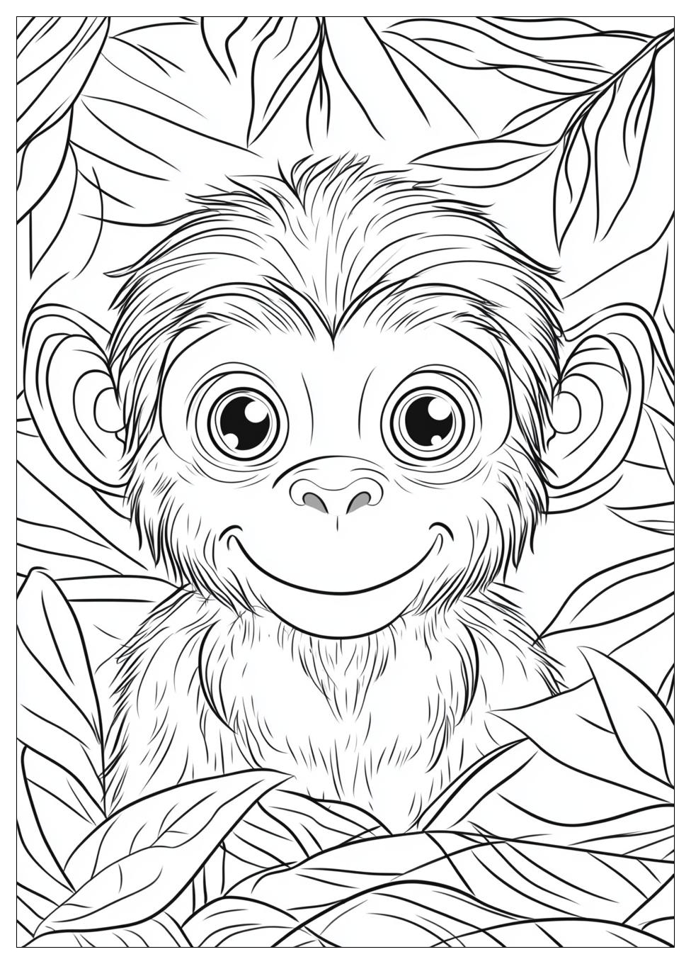 Monkey Coloring Pages-5