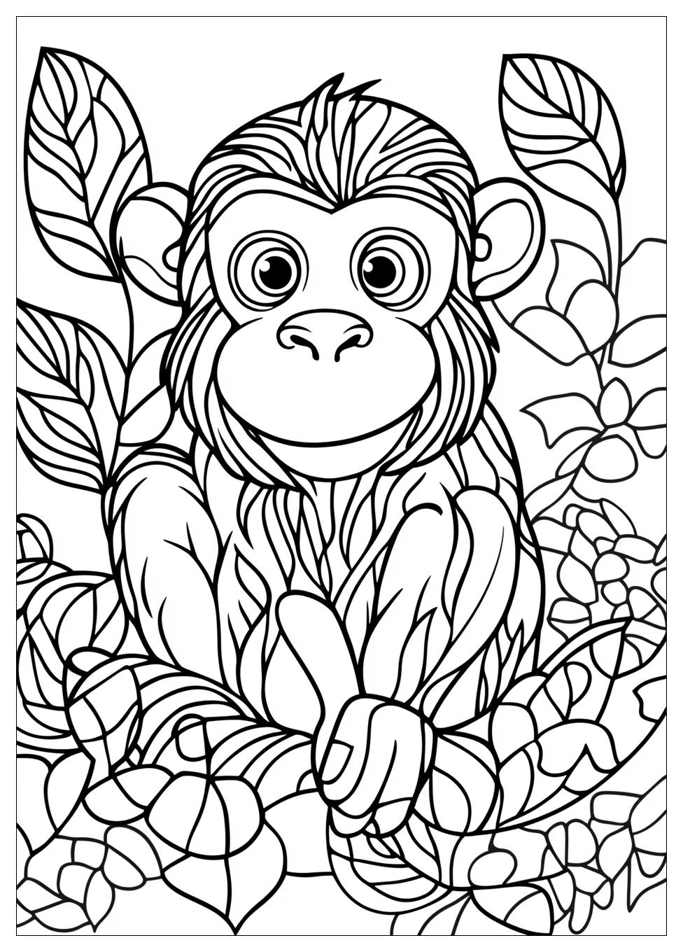 Monkey Coloring Pages-6
