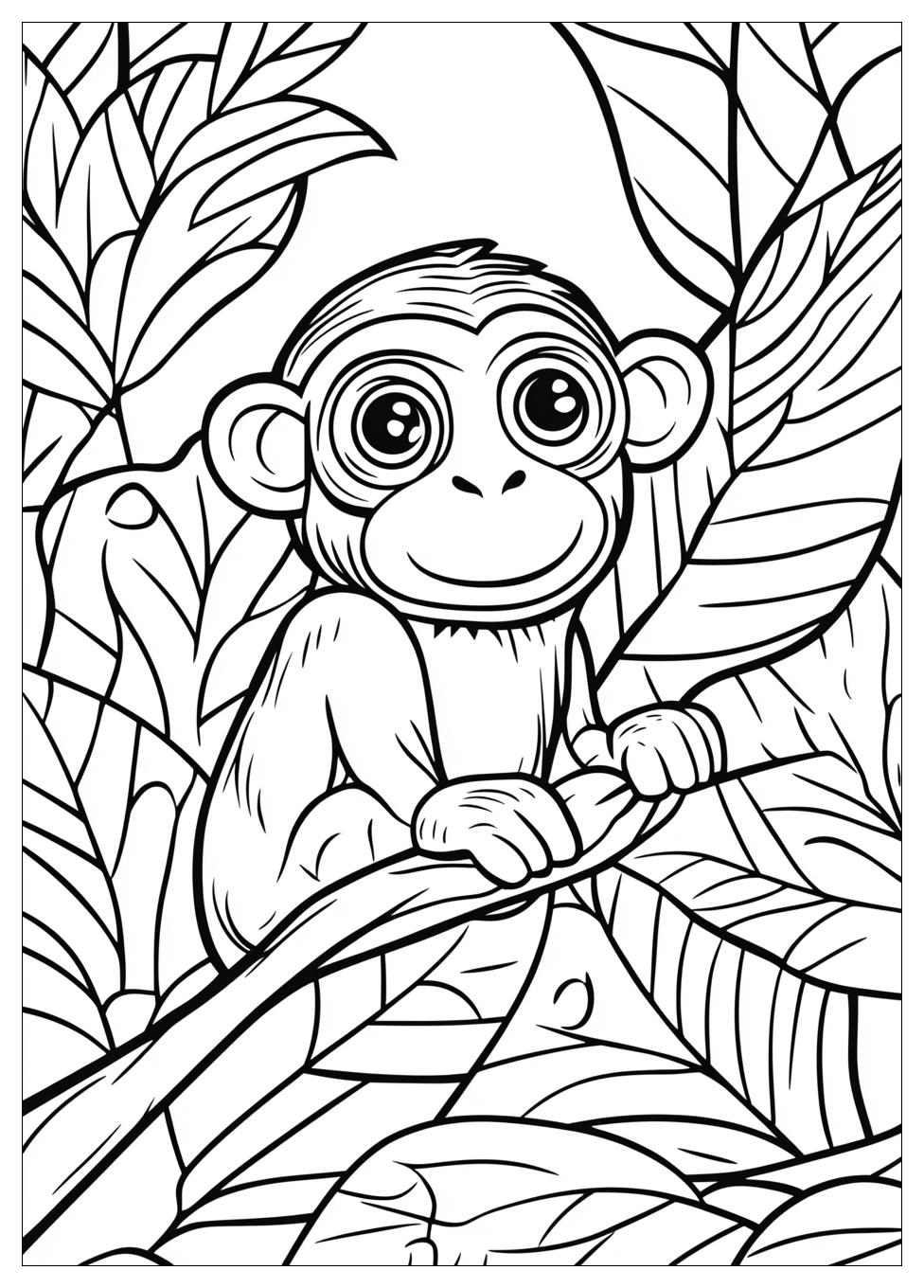 Monkey Coloring Pages-7