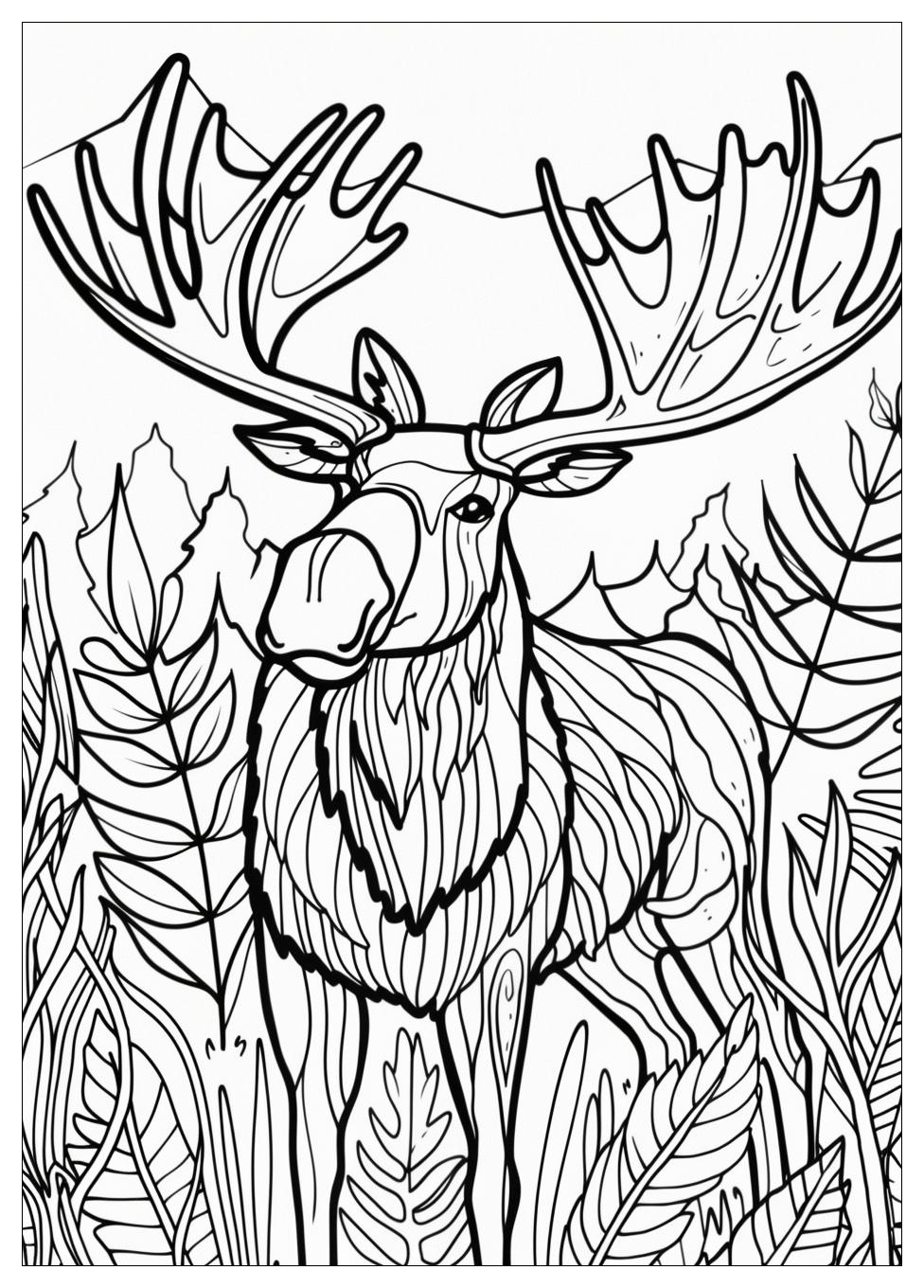 Moose Coloring Pages-1