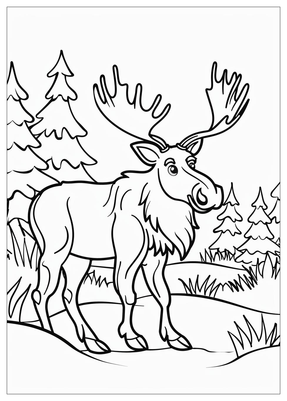 Moose Coloring Pages-10