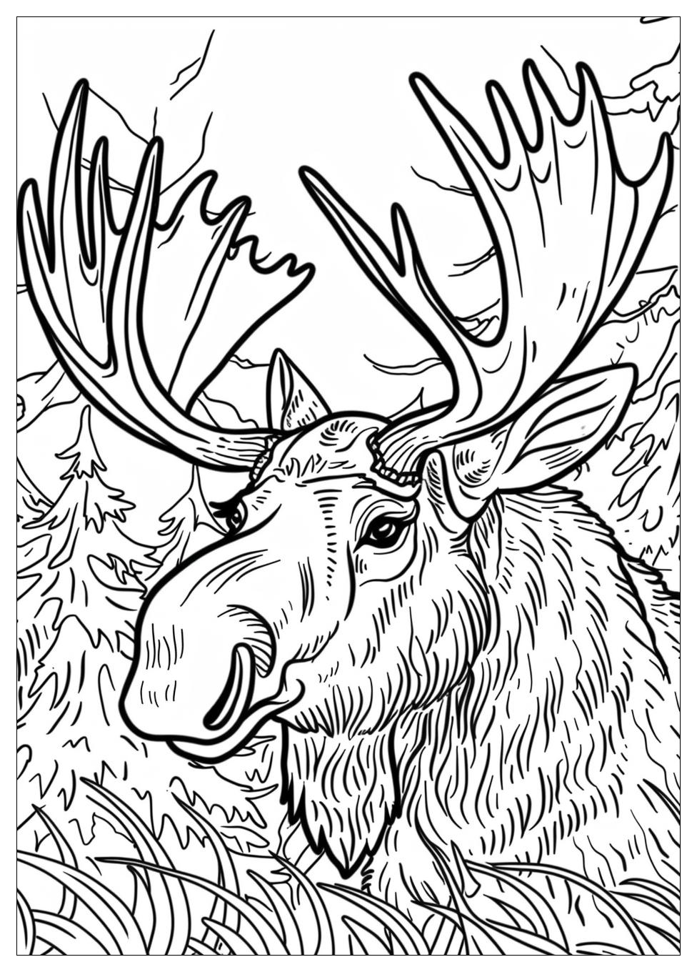 Moose Coloring Pages-11