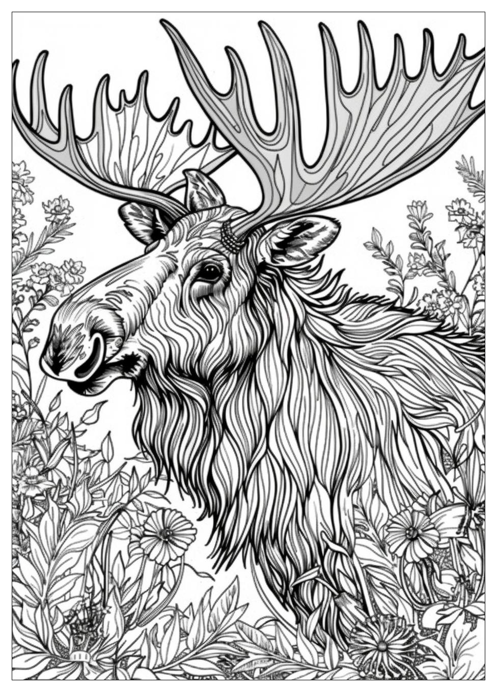 Moose Coloring Pages-13