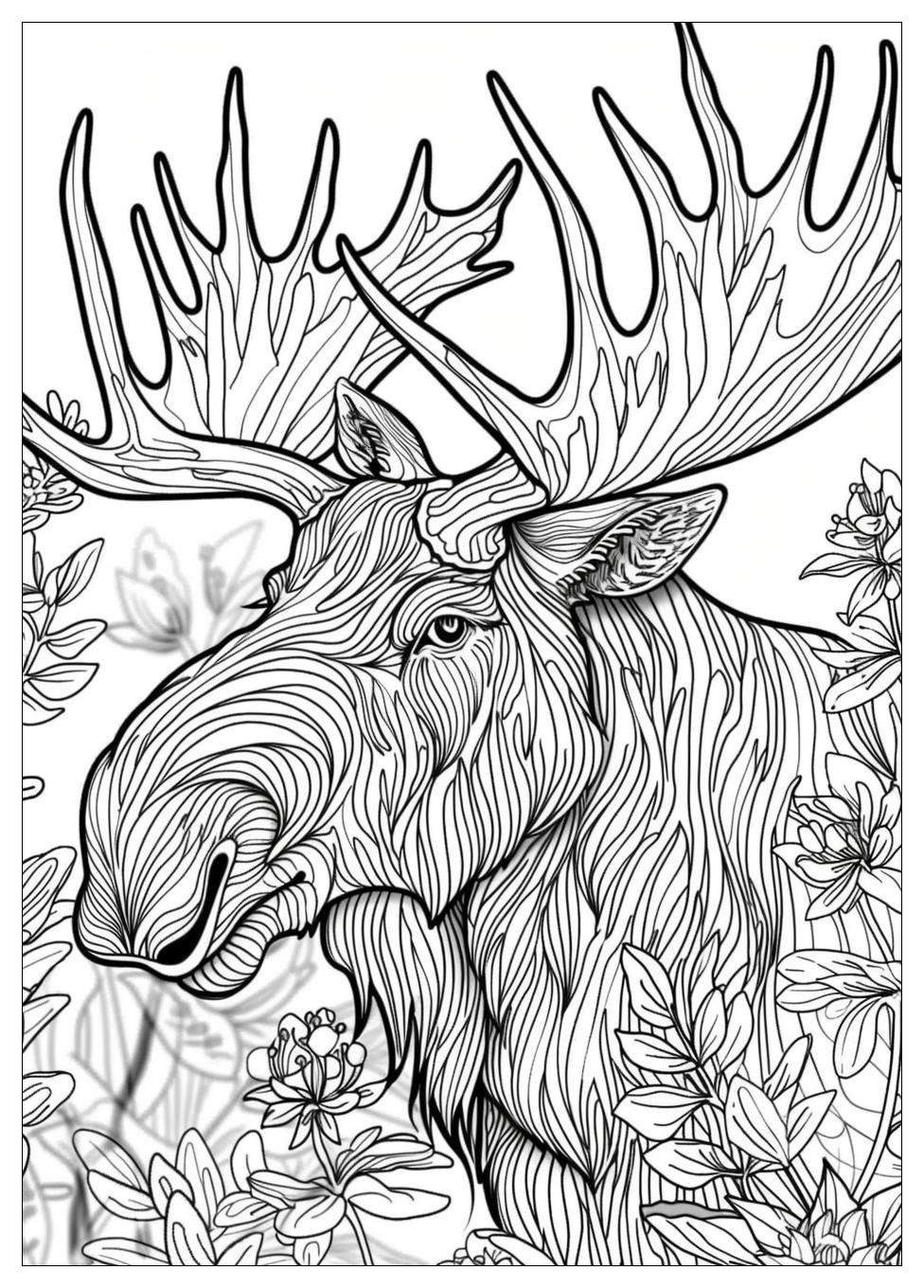 Moose Coloring Pages-15