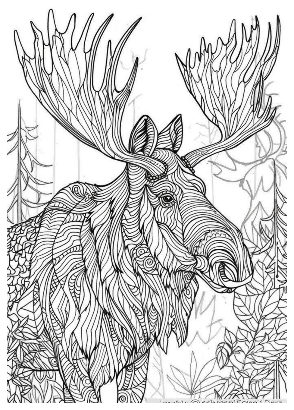 Moose Coloring Pages-16