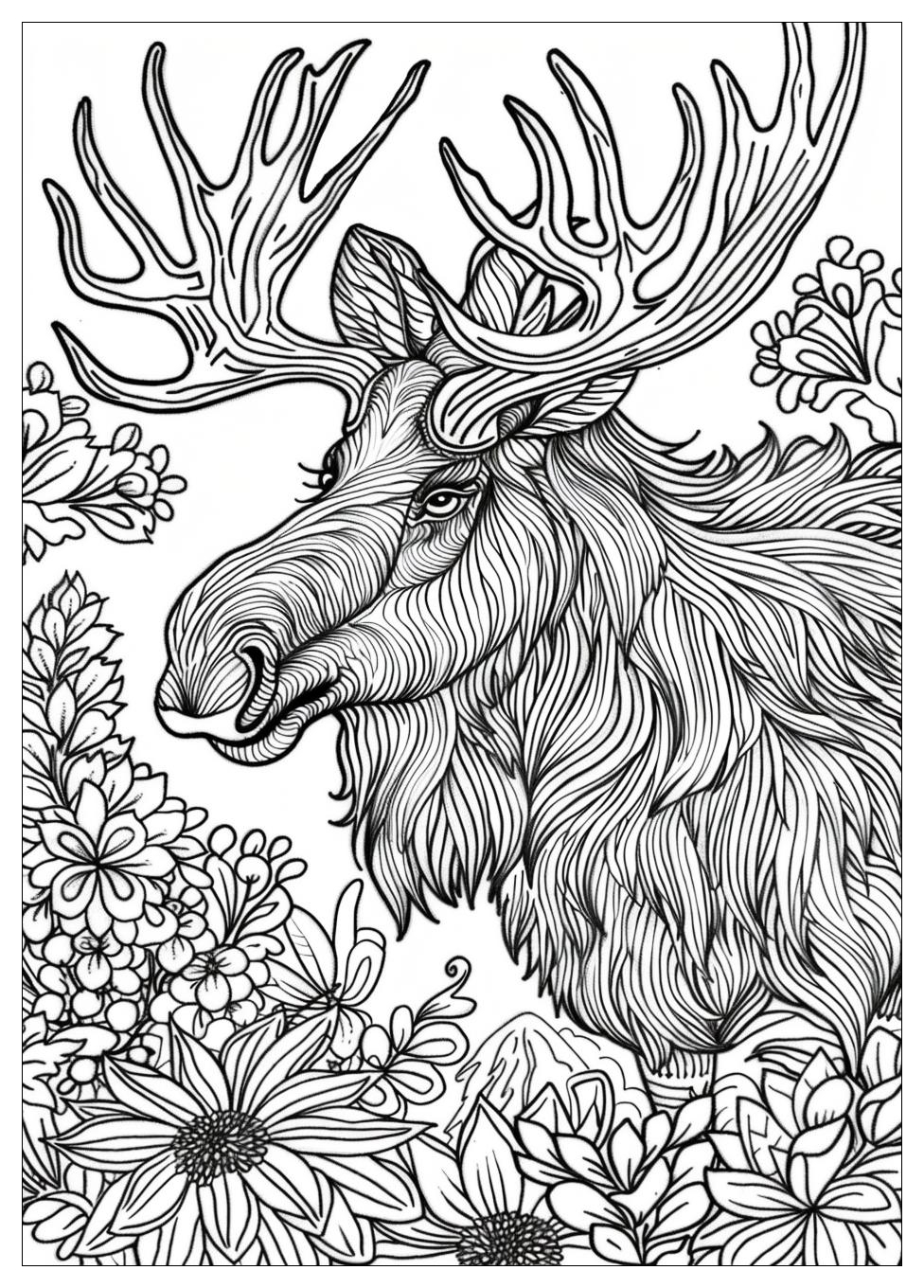 Moose Coloring Pages-17