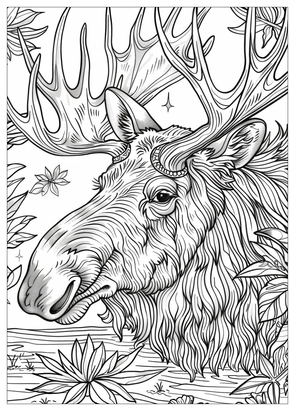 Moose Coloring Pages-18