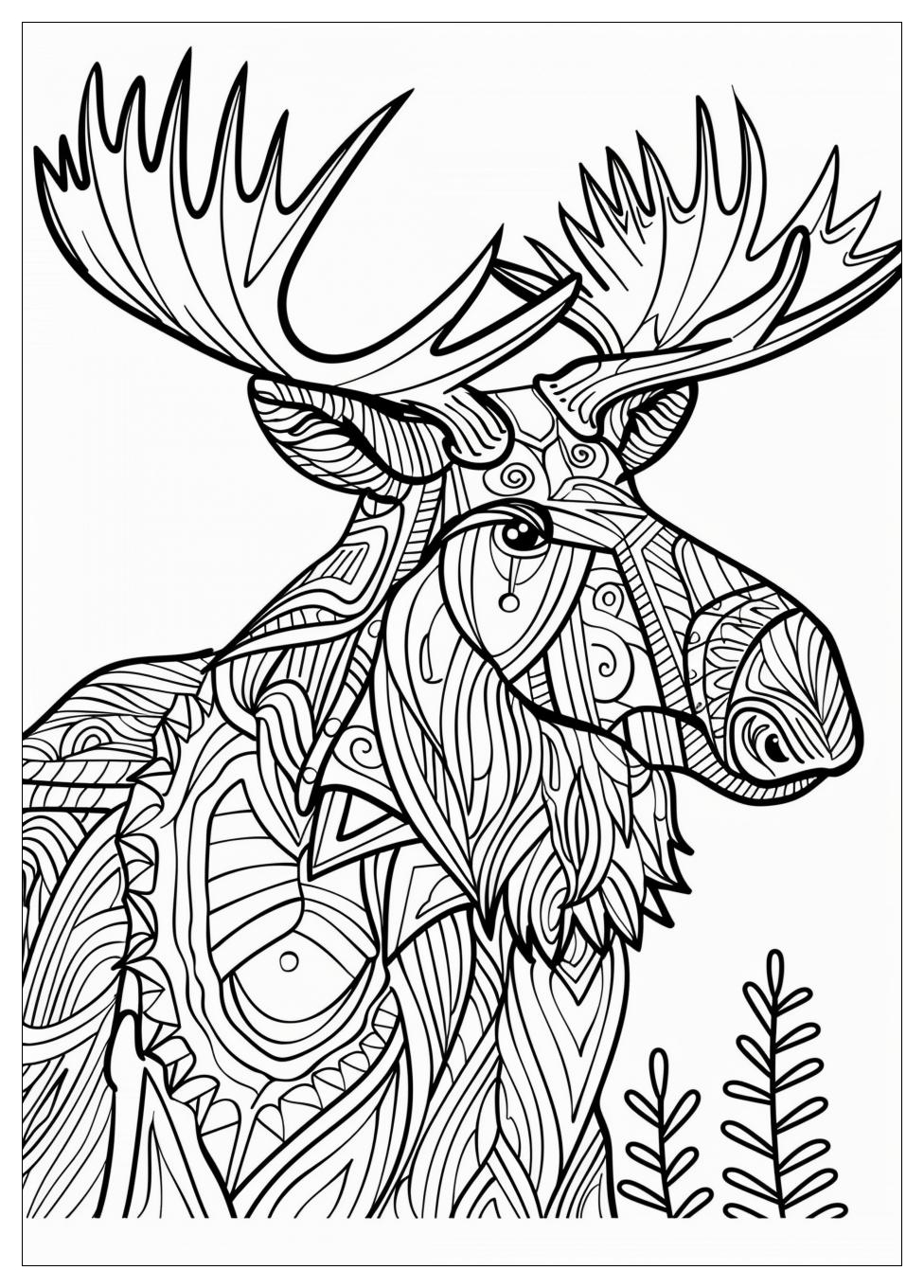 Moose Coloring Pages-19