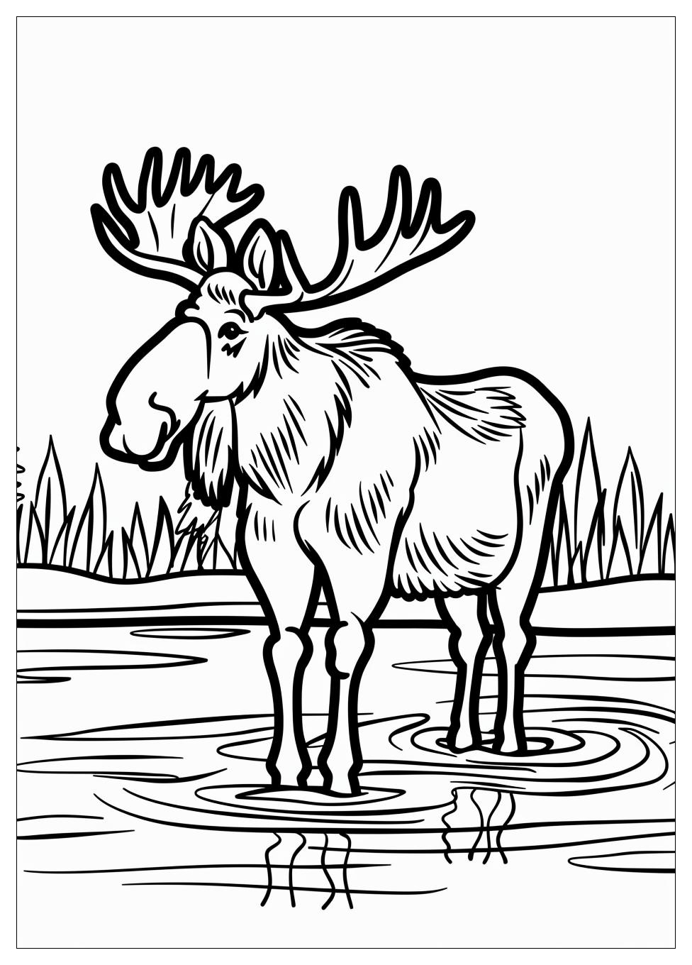 Moose Coloring Pages-2