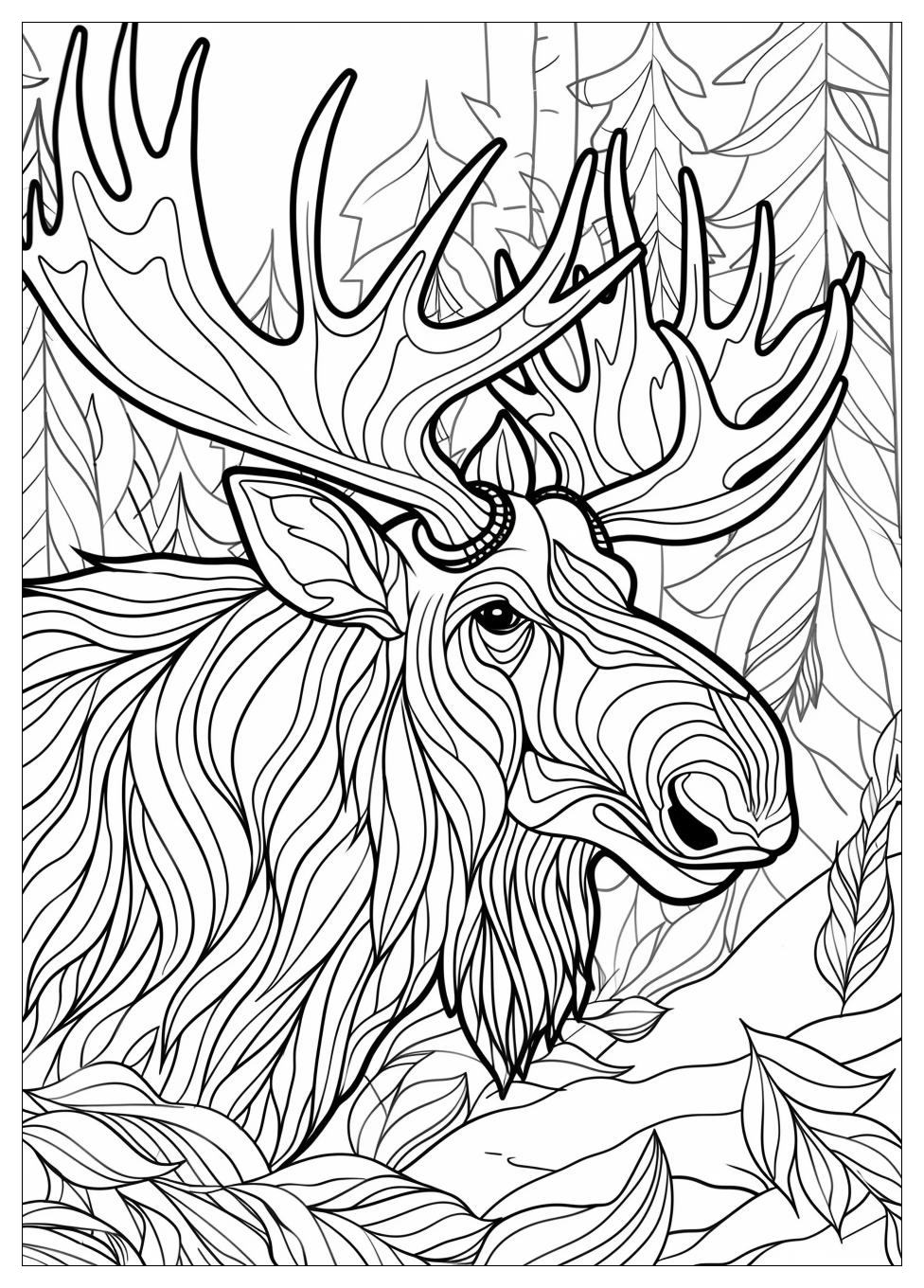 Moose Coloring Pages-20